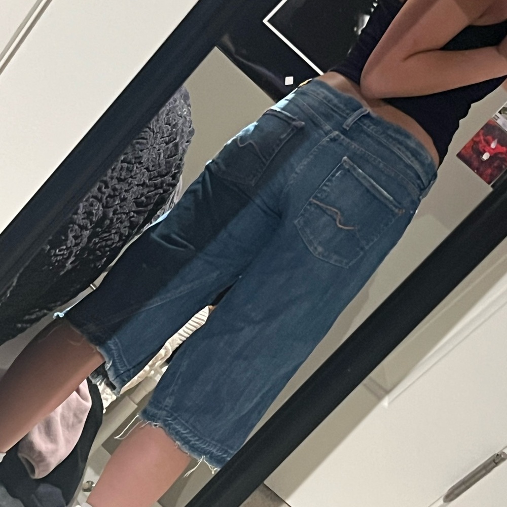 7 For All Mankind Blue Capri/Jort